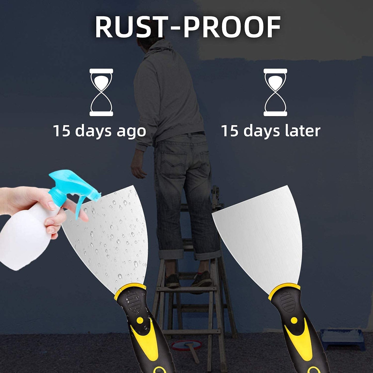 226 - 2 TO 5 INCH STAINLESS STEEL PUTTY SCRAPER SET
