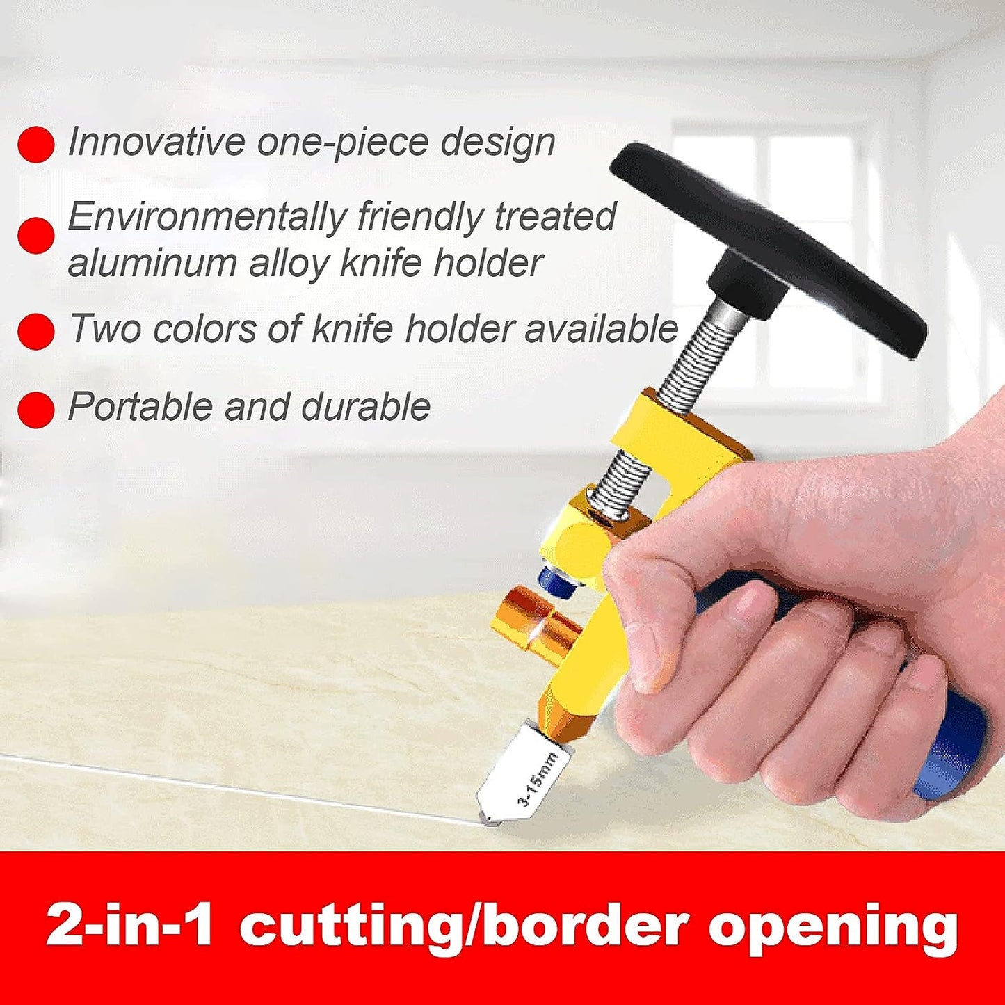 216 - 2 IN 1 MANUAL GLASS & TILE CUTTER