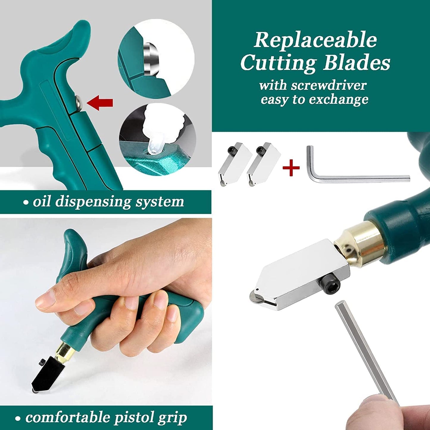 205 - 2 IN 1 MANUAL GLASS & TILE CUTTER SET