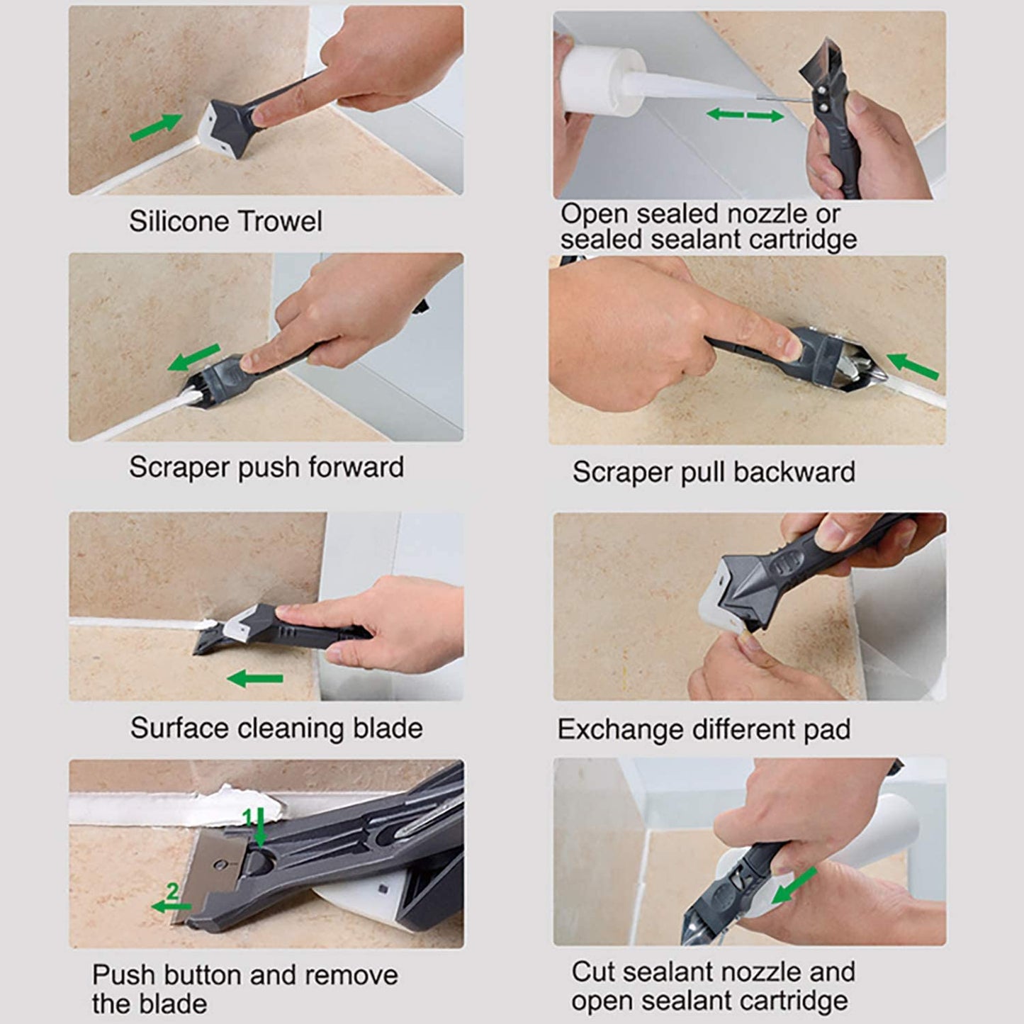 158 - 5 IN 1 SILICON CAULKING TOOL KIT