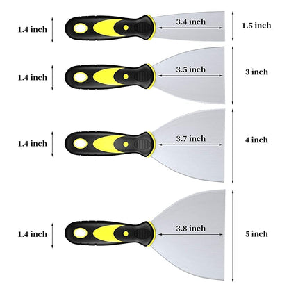 226 - 2 TO 5 INCH STAINLESS STEEL PUTTY SCRAPER SET