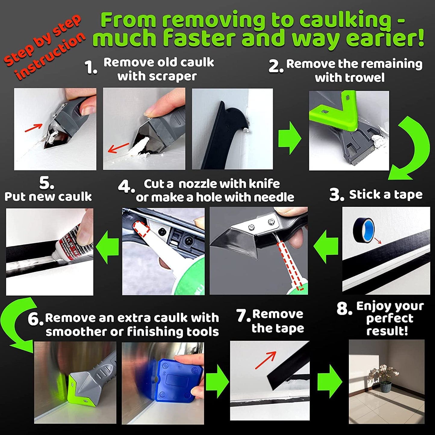 158 - 5 IN 1  SILICON CAULKING TOOL KIT