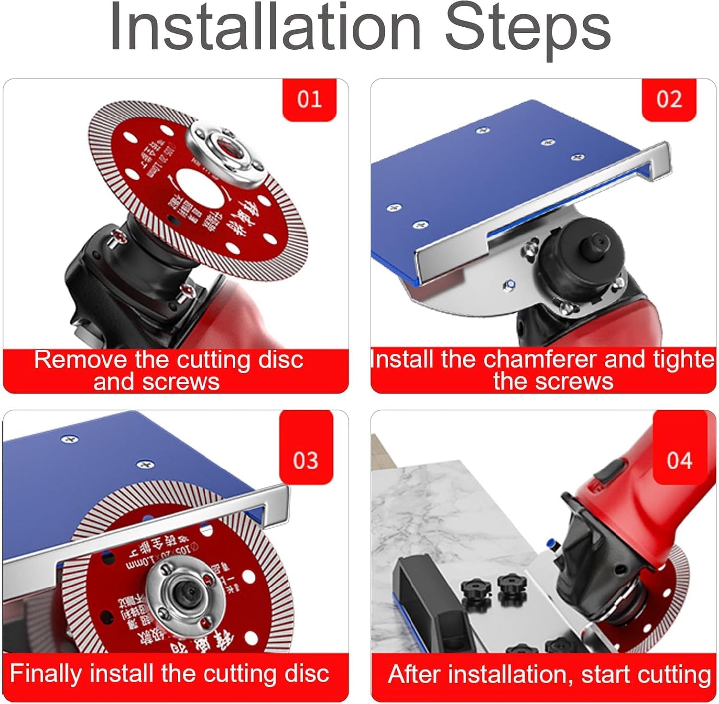 2 - 45 DEGREE ANGLE GRINDER CHAMFERING CUTTING FRAME